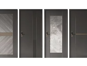 Modern security door password door security door 3d model
