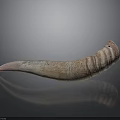 Intricately Carved Horn Sculpture With Natural Texture And Smooth Surface