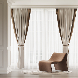 Modern Curtains 3d model