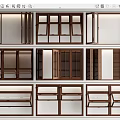 Modern Casement Windows With Multiple Design Styles And Wooden Frame Options 3d model