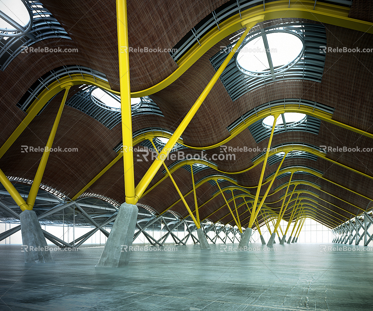 Modern Exhibition Hall 3d model