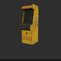 Electric Toy Arcade Machine Yellow Retro PAC MAN Design With Joystick Buttons And Screen