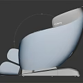 Modern Gray And Blue Massage Chair With Breathable Mesh Design And Footrest
