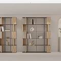 Modern Open Bookshelf Design With Wooden And Metal Frame Displaying Books And Decorations