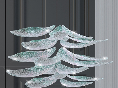Decorative crystal chandelier 3d model