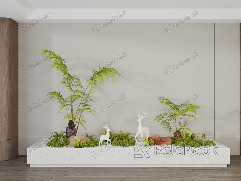 plant potted landscape green plant model