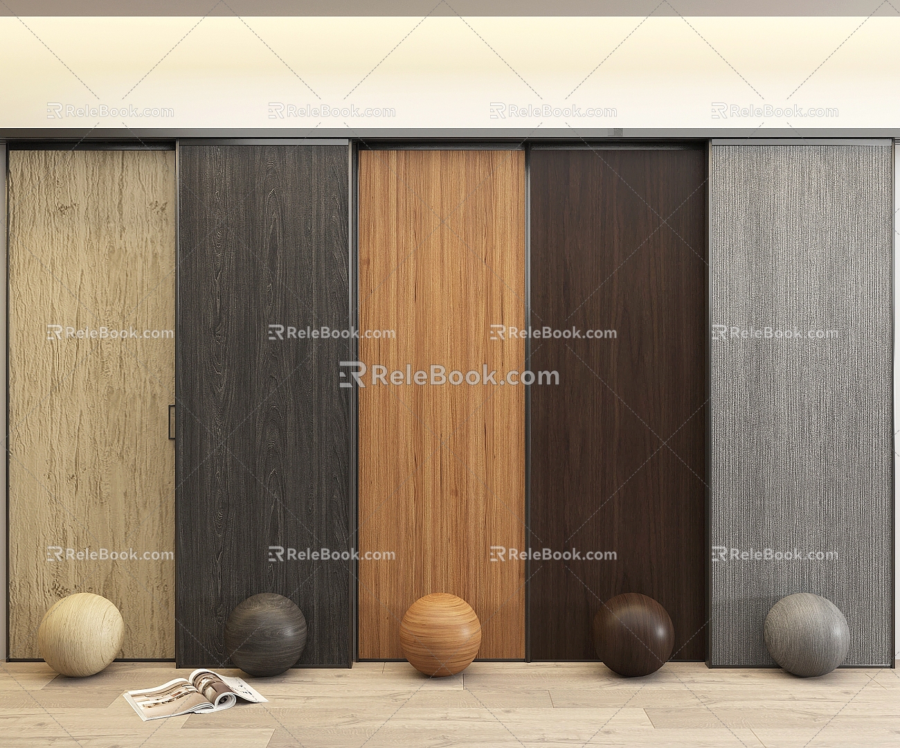 Modern wall panel wood veneer wall panel 3d model