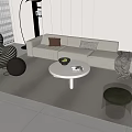 Modern sofa coffee table combination 3d model