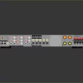 Modern Electronic AV Receiver With Multiple Audio Video Ports And Controls