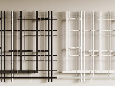 Black And White Grid Pattern Ceiling Decor For Modern Rooms 3d model
