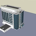 Modern Office Building Exterior With Glass Curtain Walls And Multi Story Design