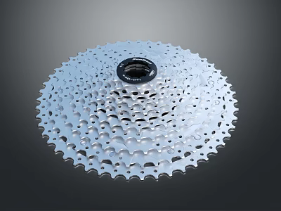 Silver Metal Bicycle Cassette Hardware Tools With Multi Speed Gears And Precision Design 3d model