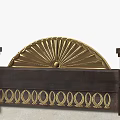 Luxurious Ornate Classical Chair With Gold Decorations And Carved Stone Pedestal Base