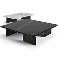 Modern Assorted Tables Featuring Round Square Shapes Marble Tops Black Wooden Frames
