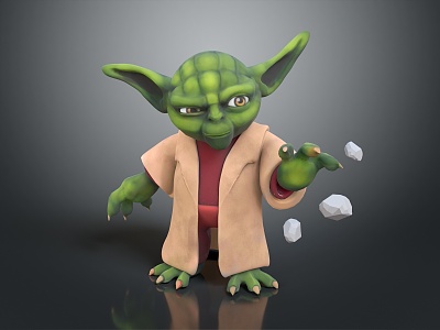 Modern game character Yoda Master Gloro Ancient Star Wars 3d model