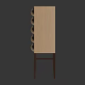 Modern Wooden Chest of Drawers With Wavy Design And Metal Legs