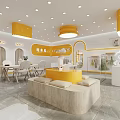 Bright And Modern Kids Clothing Store Interior With Yellow White Decor Clothing Displays And Bright Lighting