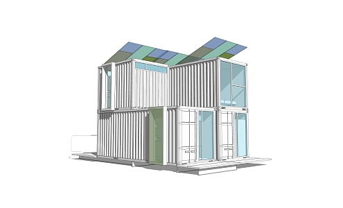 INDUSTRIAL LOFT CONTAINER CONSTRUCTION 3d model