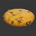 Freshly Baked Golden Brown Chocolate Chip Cookie With Melted Chocolate Chunks