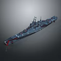 Modern Warship 3D Model With Detailed Deck Hull And Bridge Structure 3d model