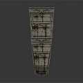 Industrial Steel Equipment With Multi layer Frame And Rustic Surface Support