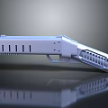 Silver Tactical Pistol 3D Rendered Design With Ventilation Holes And Modern Structure
