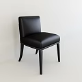 Modern Black Leather Single Chair With Comfortable Seat And Sturdy Legs