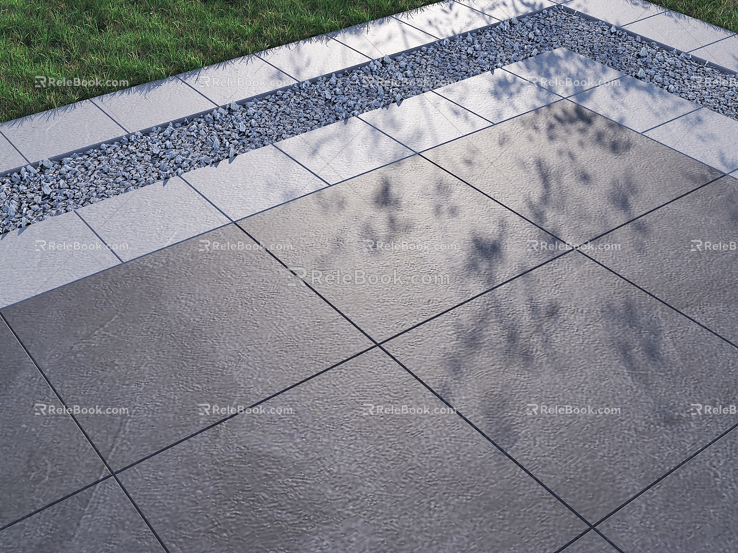 Modern Floor Tile Square Paving Landscape Paving Stone Paving Rock Slab Paving 3d model