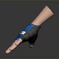 Blue And Gray Half Finger Cycling Gloves With Good Feel Brand Logo