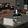 Modern Sofa Coffee Table Combination Sofa Coffee Table 3d model