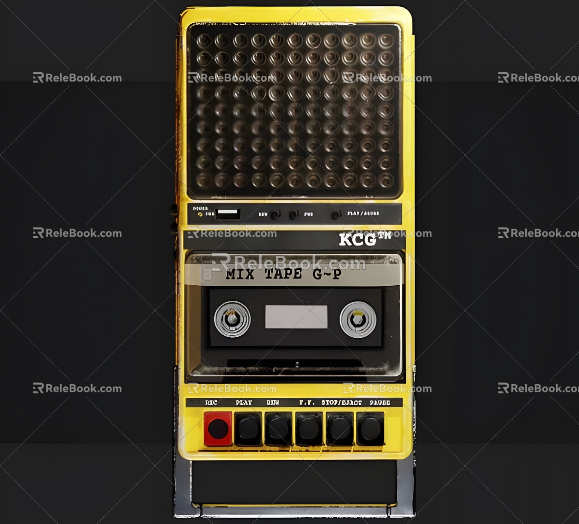 Modern Cassette Recorder Modern Realistic Cassette Recorder Machine Electrical Equipment 3d model