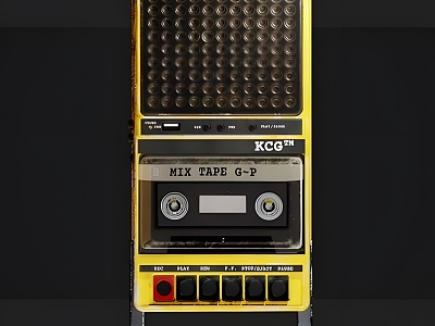 Modern Cassette Recorder Modern Realistic Cassette Recorder Machine Electrical Equipment 3d model