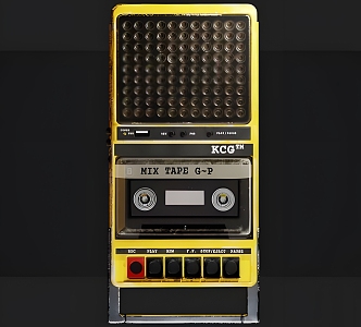 Modern Cassette Recorder Modern Realistic Cassette Recorder Machine Electrical Equipment 3d model