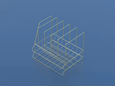 Metal Wire Multi Layer Cup Holder Storage Rack For Home Kitchen 3d model