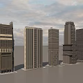 Modern High Rise Office Buildings With Glass Facades And Contemporary Design