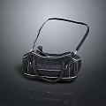 Black Duffel Bag For Daily Use With Adjustable Straps And Practical Design 3d model