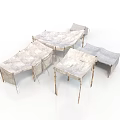 Multiple Simple Fabric Tents with Wooden Support Frames and Canvas Covers