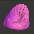 Stylish Modern Pink Bean Bag Chair With Comfortable Design And Soft Texture