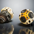Modern Sci-Fi Devices Functional Filter Components Filter Components 3d model