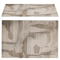 Stylish Square Area Rug With Modern Abstract Patterns In Beige Brown Hues 3d model