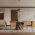 Middle Ancient Style Dining Table and Chair Dining Table and Chair Dining Table and Chair Combination Retro Style Restaurant Jiji Style Restaurant Middle Ancient Style Restaurant 3d model