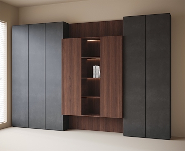 Modern bookcase 3d model