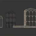 Gothic Architectural Windows With Vintage Design And Various Styles In Metal And Stone