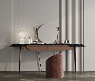 Light Luxury Dressing Table 3d model