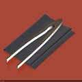 Wooden Tea Clip On Blue Cloth With Red Background For Tea Ceremony Accessories