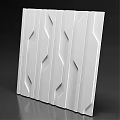 Modern White Wall Panel Featuring Geometric Patterns And Textured Surface Design