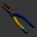 Pipe pliers vise bench vise wrench tool hardware tool processing tool furniture 3d model