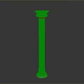Classical Architectural Column With White Fluted Texture Base And Capital