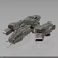 Futuristic Cosmic Spaceship Design With Detailed Modular Structure For Interstellar Exploration