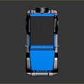 Blue Jeep Style Toy Off Road Vehicle With Black Roof Shiny Wheels And Reflection